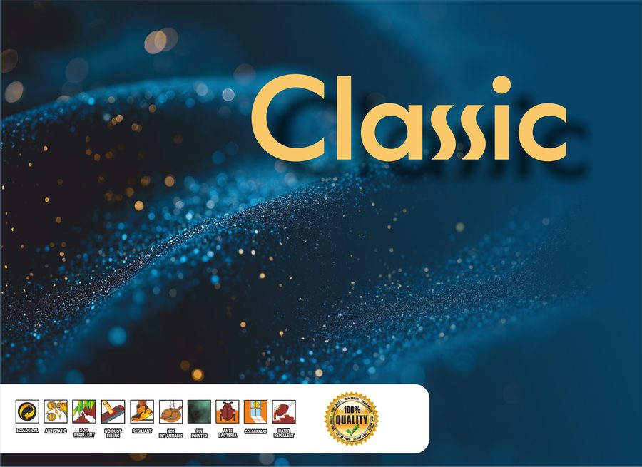 Classic koleksiyonu halı sırt etiketi tasarımı